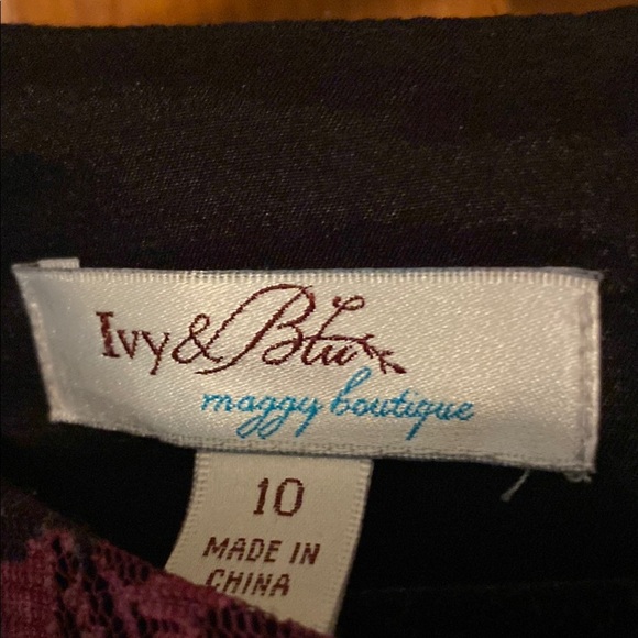 Womans Ivy & Blu Black Mini Fit and Flare Dress Size 10 - Picture 2 of 7